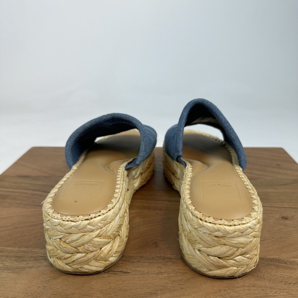 Womens Dolce Vita Chavi Blue Denim Platform Espadrille Slides Sandals Size 9 M - Picture 6 of 8